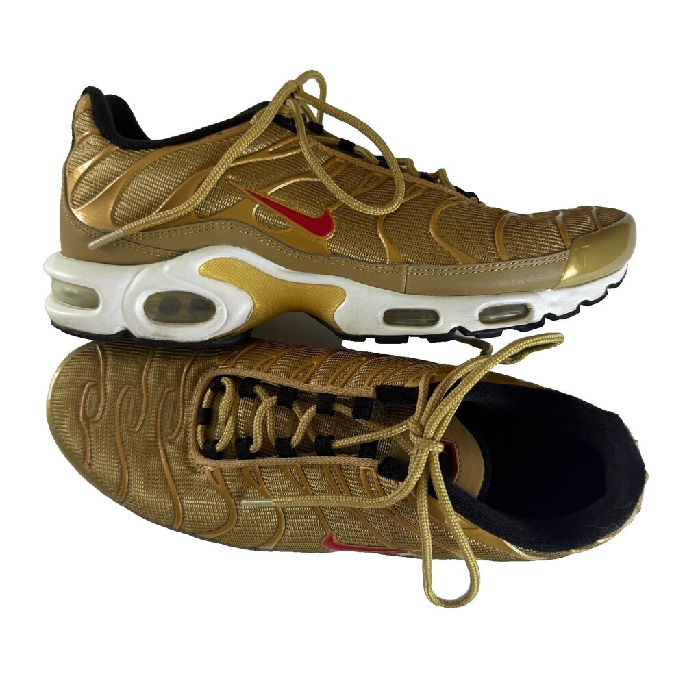 Nike Air Max Plus QS Metallic Gold, Men's Sz 9.5, Tuned Air, Style: 903827-700